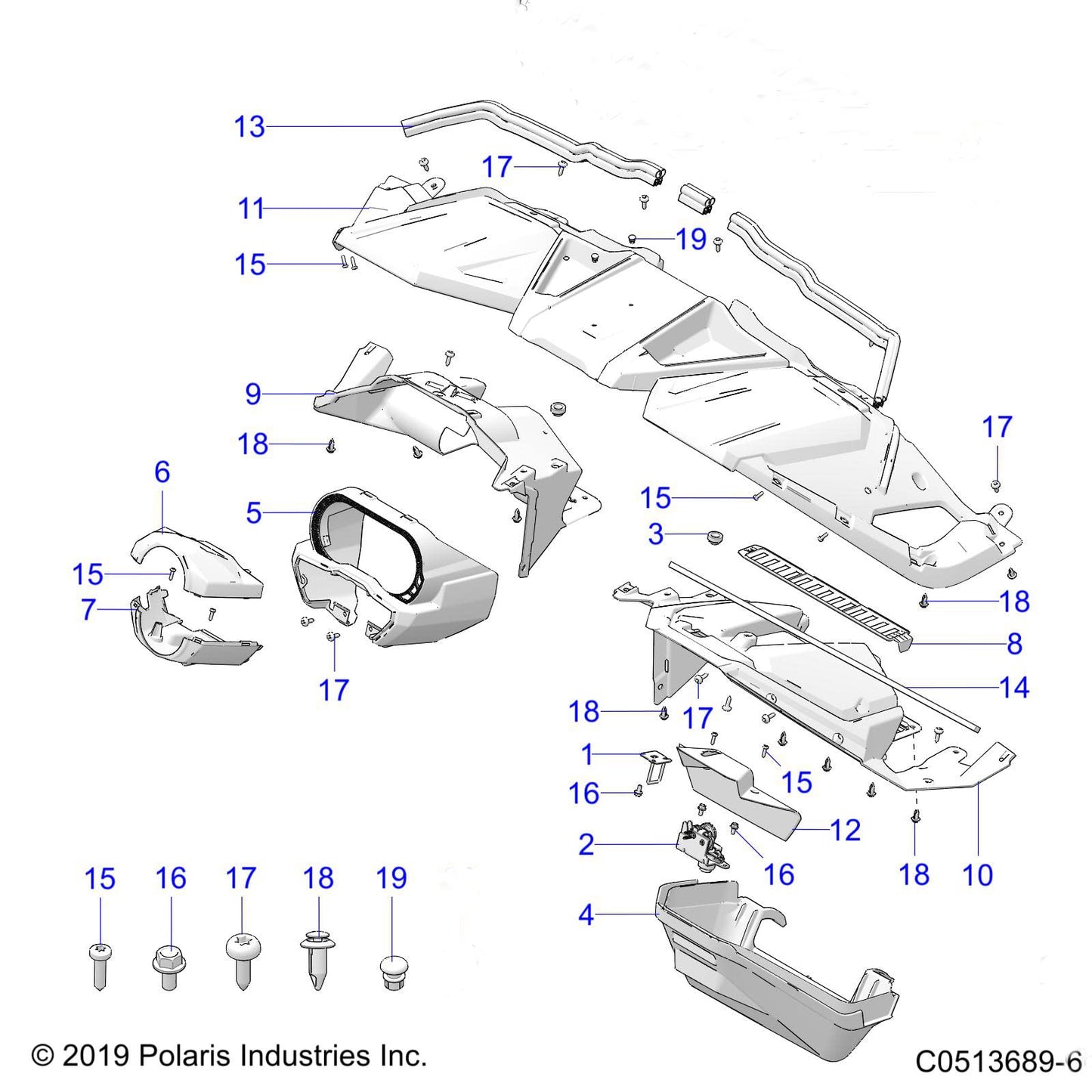 Polaris Slingshot Cover-Latch,GLOVEBOX, Genuine OEM Part 5457120, Qty 1