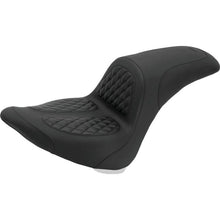Mustang 06-17 Harley Softail Wide Tire (200mm) Fastback 1PC Seat w/Diamond Stitch - Black