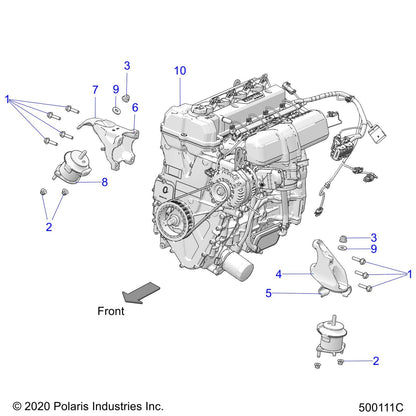 Polaris Slingshot MOUNT-ENGINE,RH, Genuine OEM Part 5633713, Qty 1
