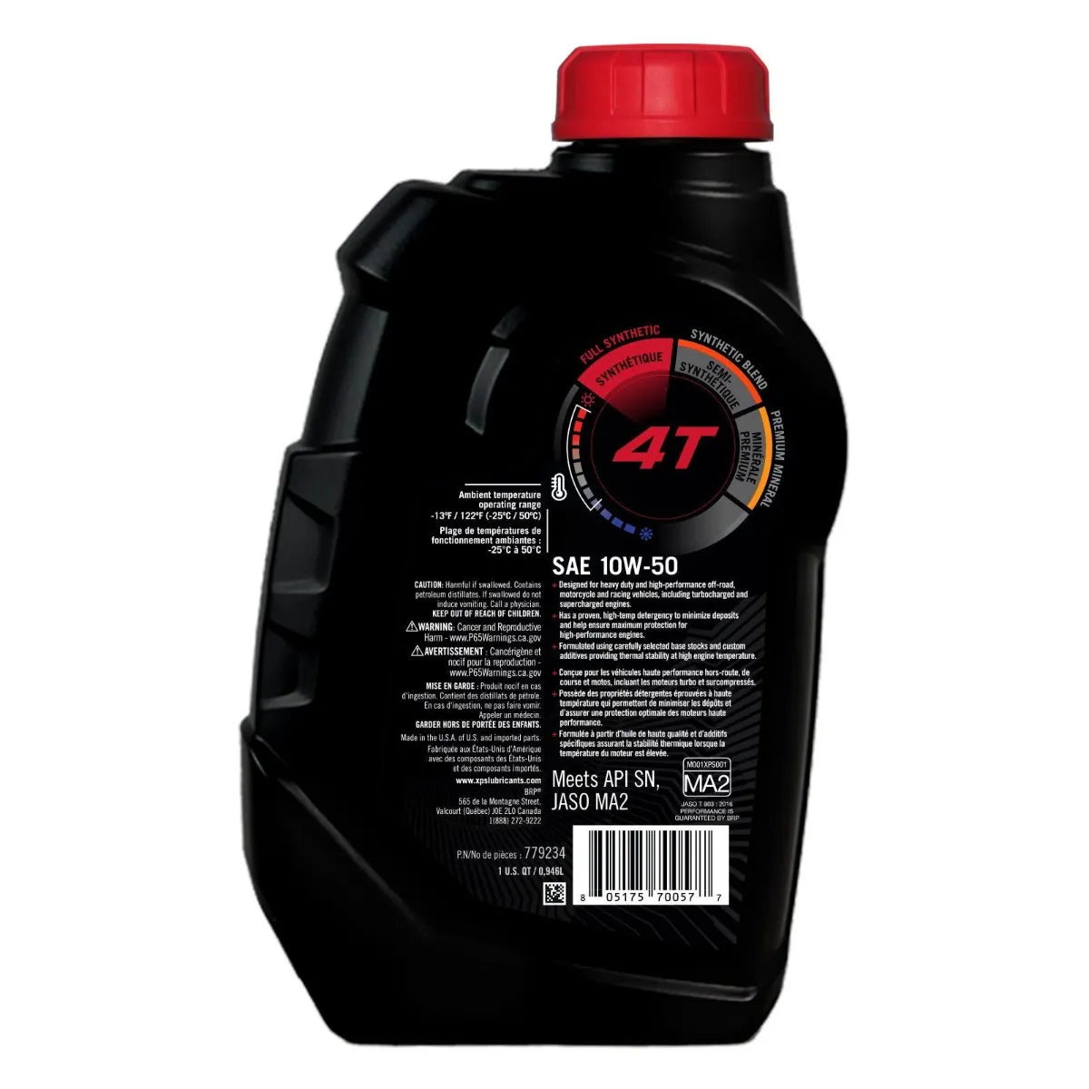 Can-Am XPS 4T 10W-50 Synthetic Oil 1 QT / 0.9 L) 9779234
