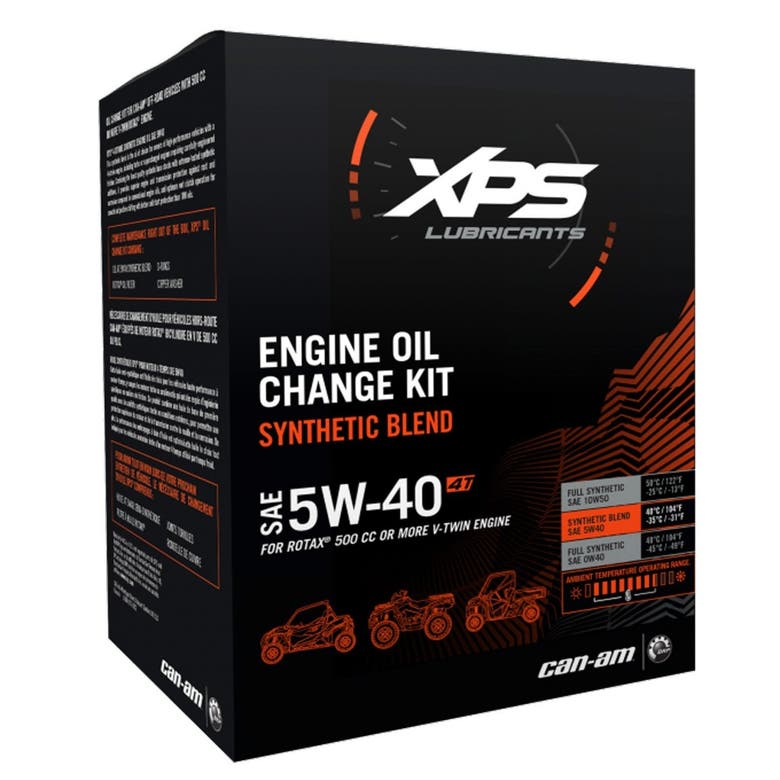 Can-Am 5W-40 Synthetic Blend Oil Change Kit For Rotax 500 Cc Or More V-Twin Engine 9779258