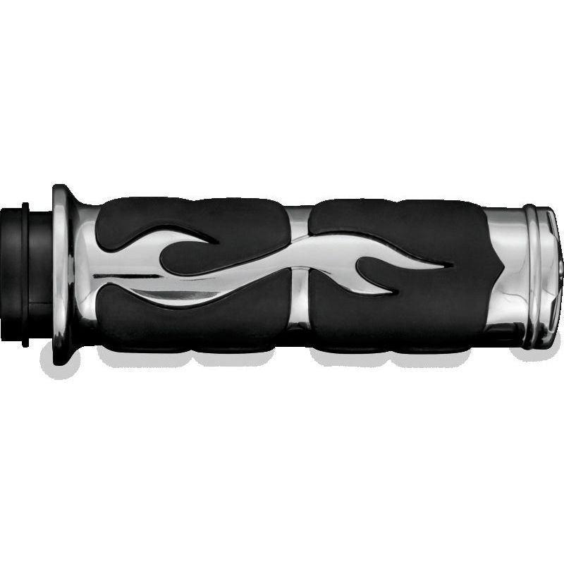 Kuryakyn ISO Flame Grips Metric Chrome