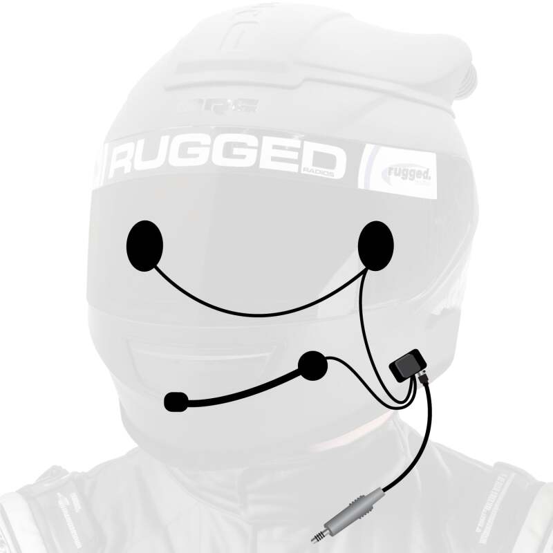 Rugged Radios Wired Offroad and STX Stereo - Helmet Kit w/Alpha Audio Speakers and Mic