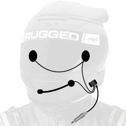 Rugged Radios Wired Offroad and STX Stereo - Helmet Kit w/Alpha Audio Speakers and Mic