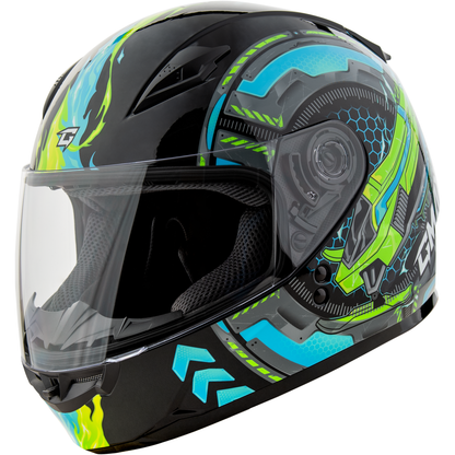 Gm 49y Charge Helmet Black/Blue/Green Ys