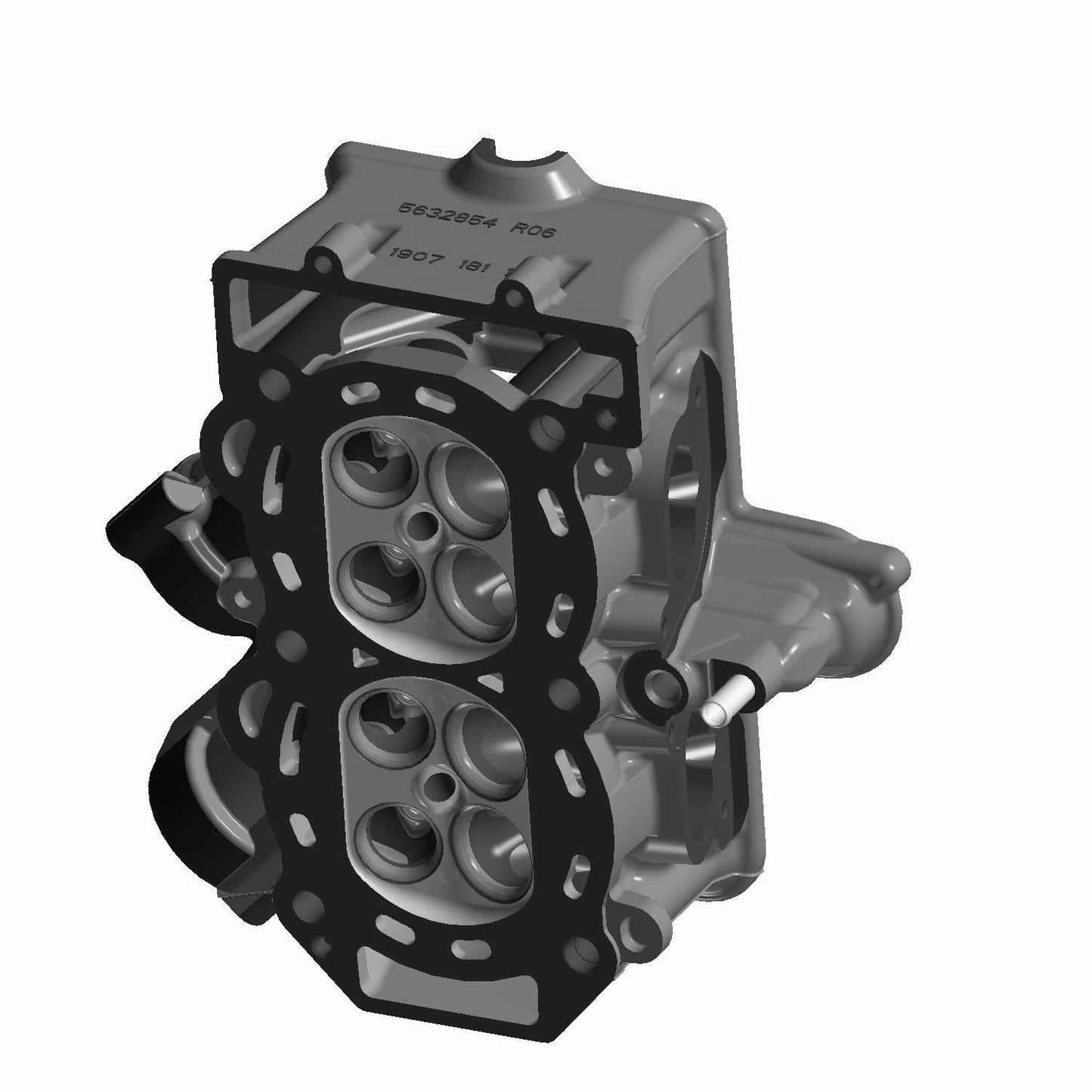 Polaris ATV Cylinder Head Assembly, Machined, Genuine OEM Part 3022549, Qty 1