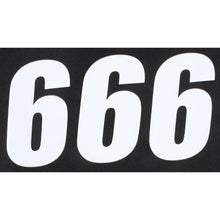 Number 6 White 6" 3/Pk