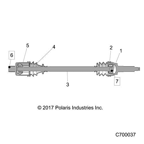 Polaris Ranger CV Joint Kit, Outer, Genuine OEM Part 2207668, Qty 1