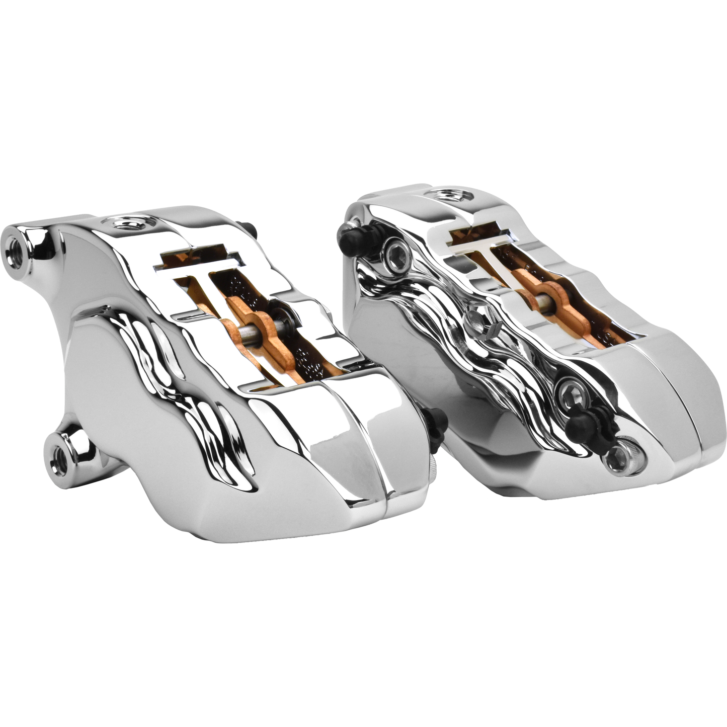 4 Pist Front Dual Caliper Kit Chrome W/ 11.8" Rotor