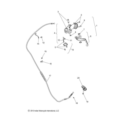 Indian Motorcycle Brake Clutch Bushing, Indian, Genuine OEM Part 5139191, Qty 1