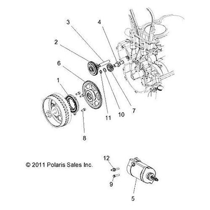 Polaris RZR One Way Freewheel Gear Clutch, Genuine OEM Part 6230467, Qty 1
