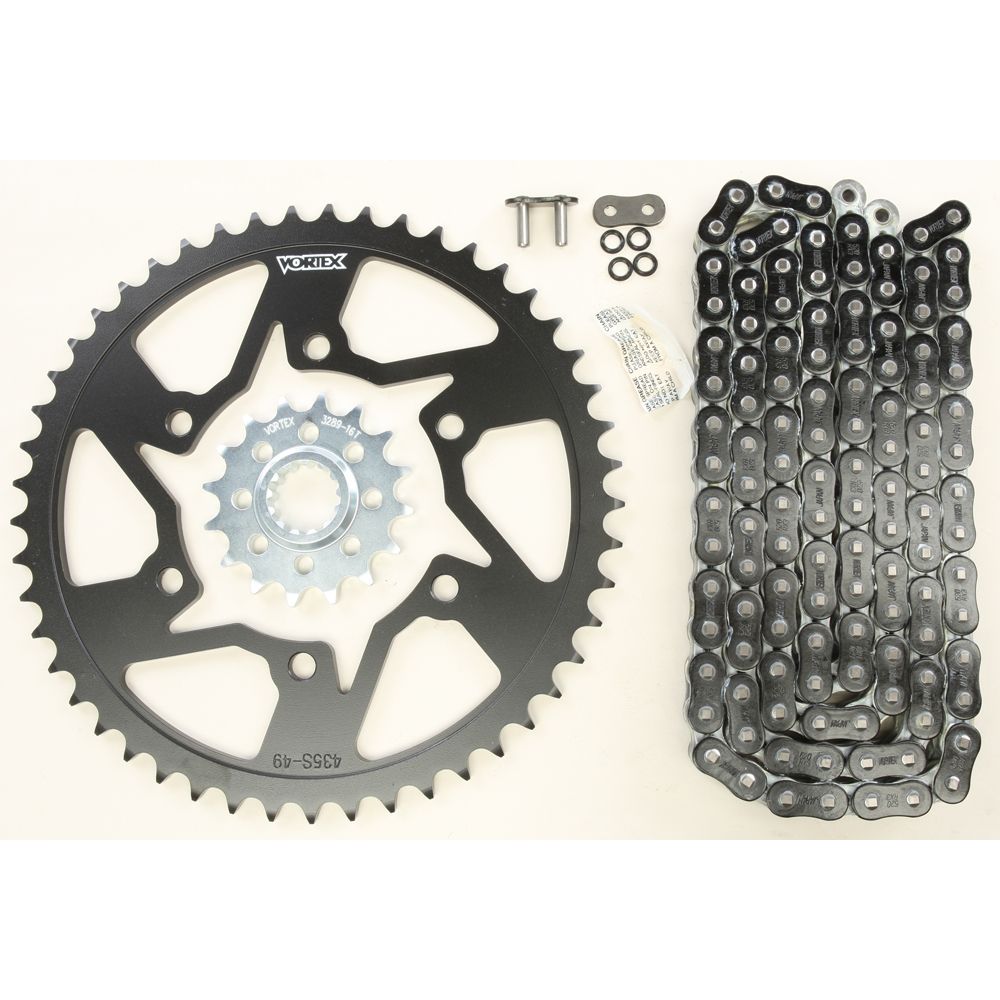 Sprocket/Chain Kit Stl/Stl 16/49t Sil Rx3 520 120l Blk