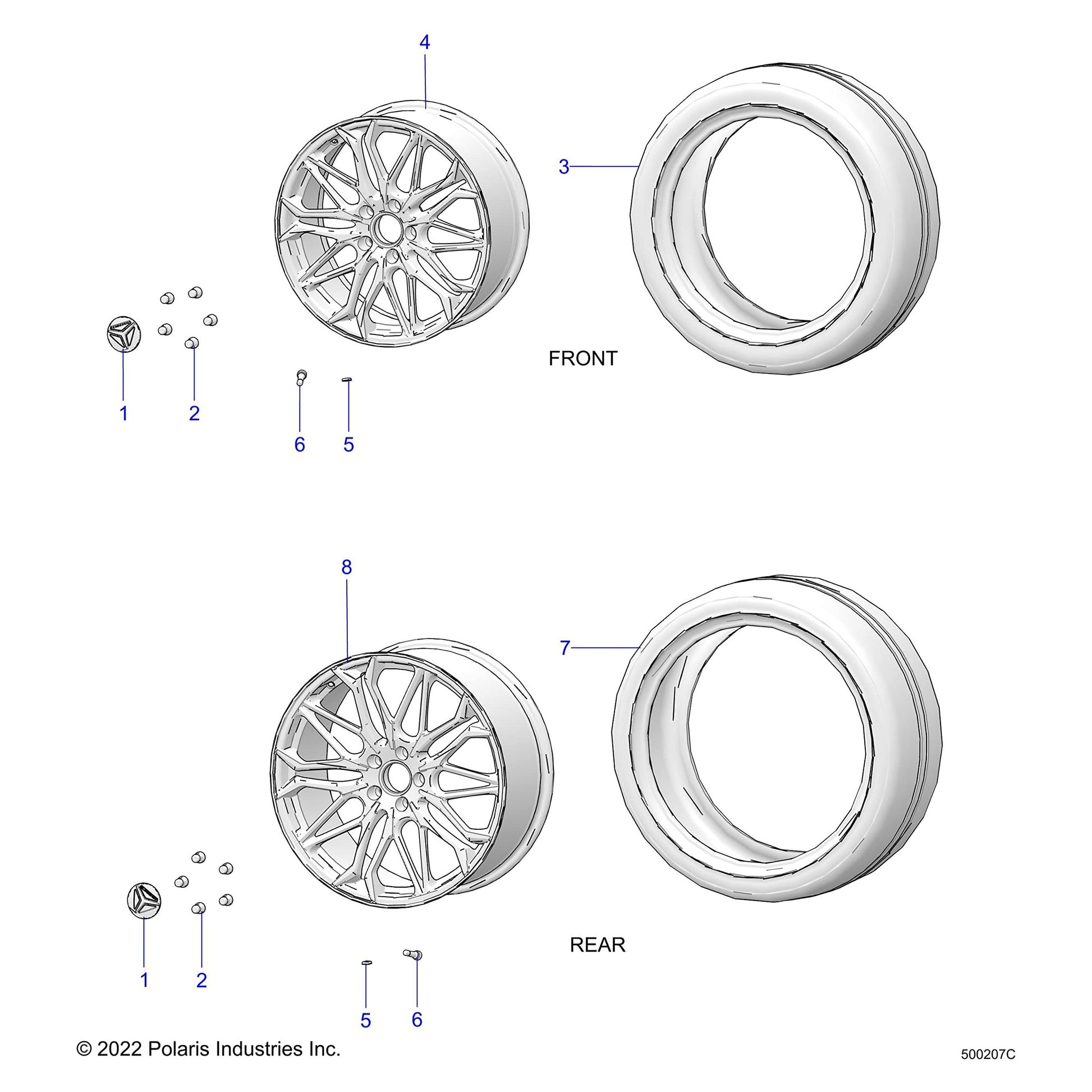 Polaris Slingshot WHEEL,REAR,CAST,20X9,MBRNZ, Genuine OEM Part 1523513-768, Qty 1