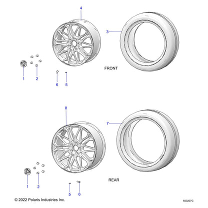 Polaris Slingshot WHEEL,REAR,CAST,20X9,MBRNZ, Genuine OEM Part 1523513-768, Qty 1