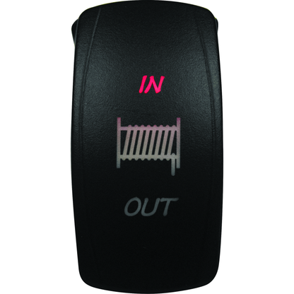 DragonFire Racing Lighted Switch Winch In/Out Red