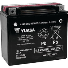 Yuasa YTX20-BS Maintenance Free AGM 12-Volt Battery w/Bottle