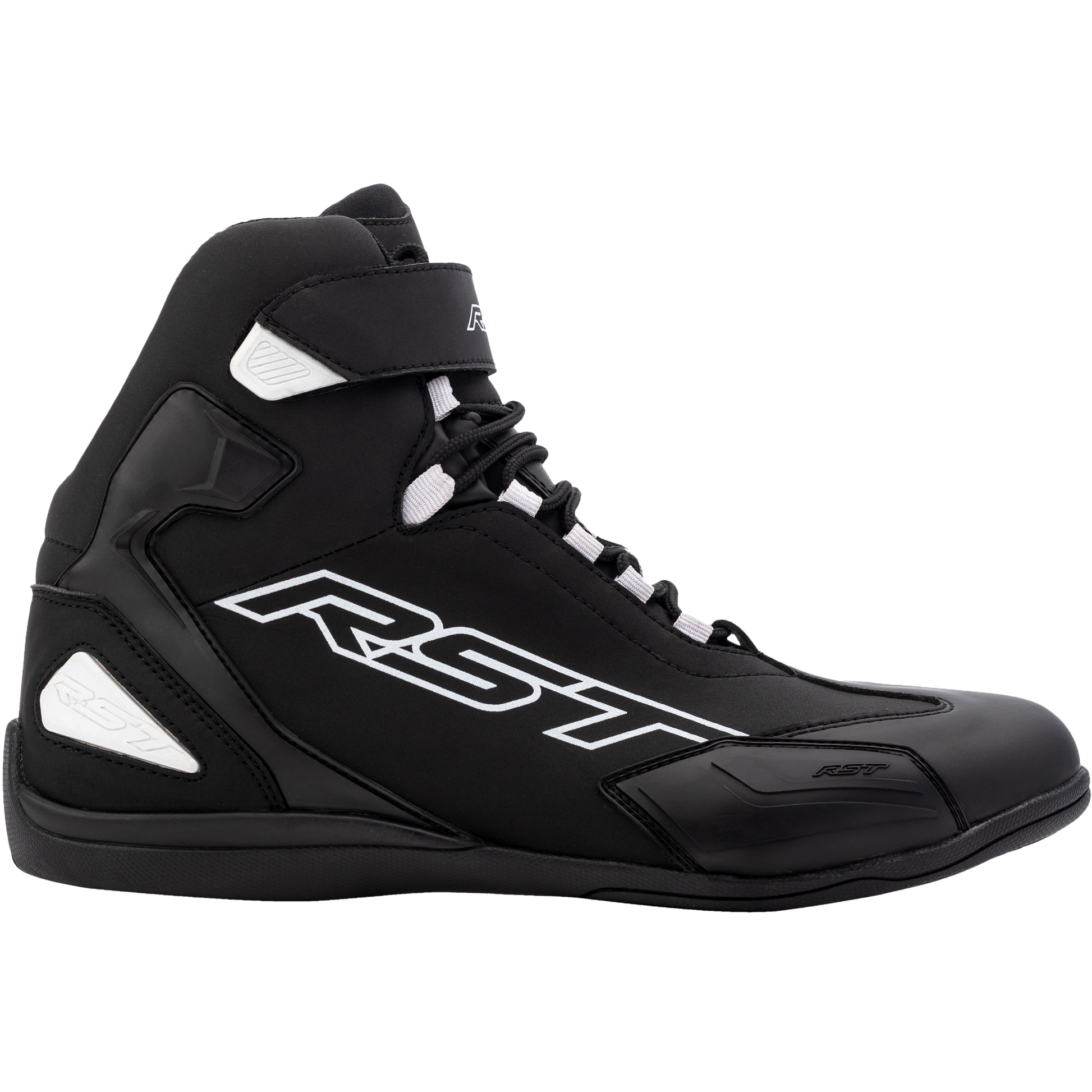 Sabre Moto Shoe Ce Boot Black / Black / White  Sz 7