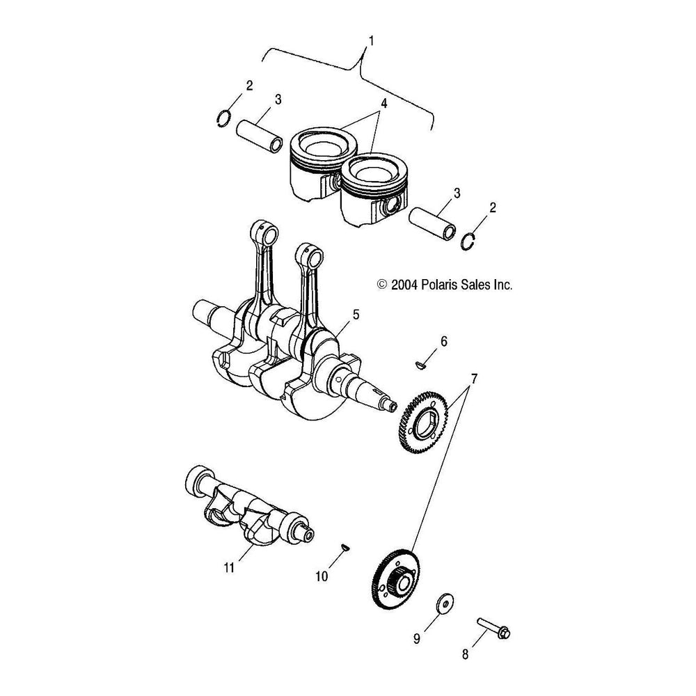 
                      
                        Polaris ATV Crankshaft Kit, 600 ATV, Genuine OEM Part 2202857, Qty 1
                      
                    