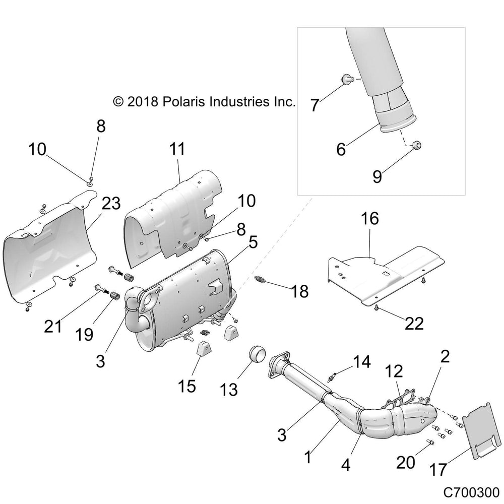 
                      
                        Polaris RZR Silencer Assembly, Genuine OEM Part 1263243, Qty 1
                      
                    