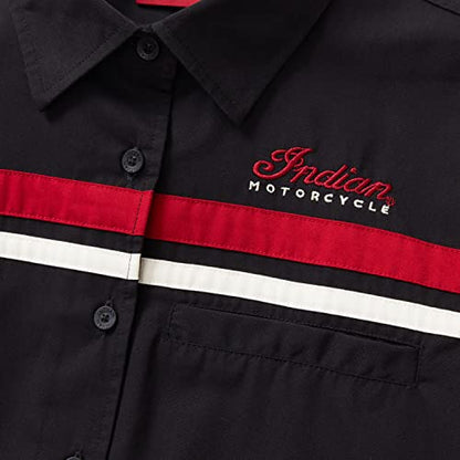 Indian Motorcycle Women's Script Shop Shirt, Black - 2862777