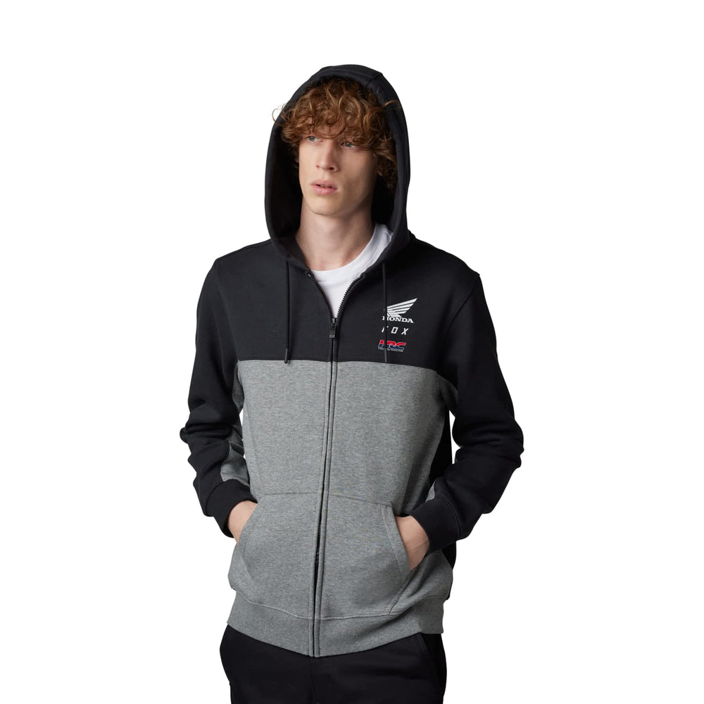 
                      
                        Fox Racing Men's Standard Fox X Honda Zip Fleece Hoodie, Black, Large
                      
                    