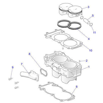 Polaris Ranger Cylinder Head Gasket, Genuine OEM Part 5814793, Qty 1