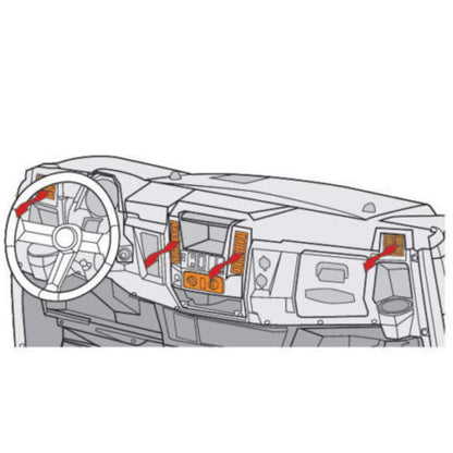 Polaris Off Road In-Cab Heater and Defrost Kit, Black - 2880023