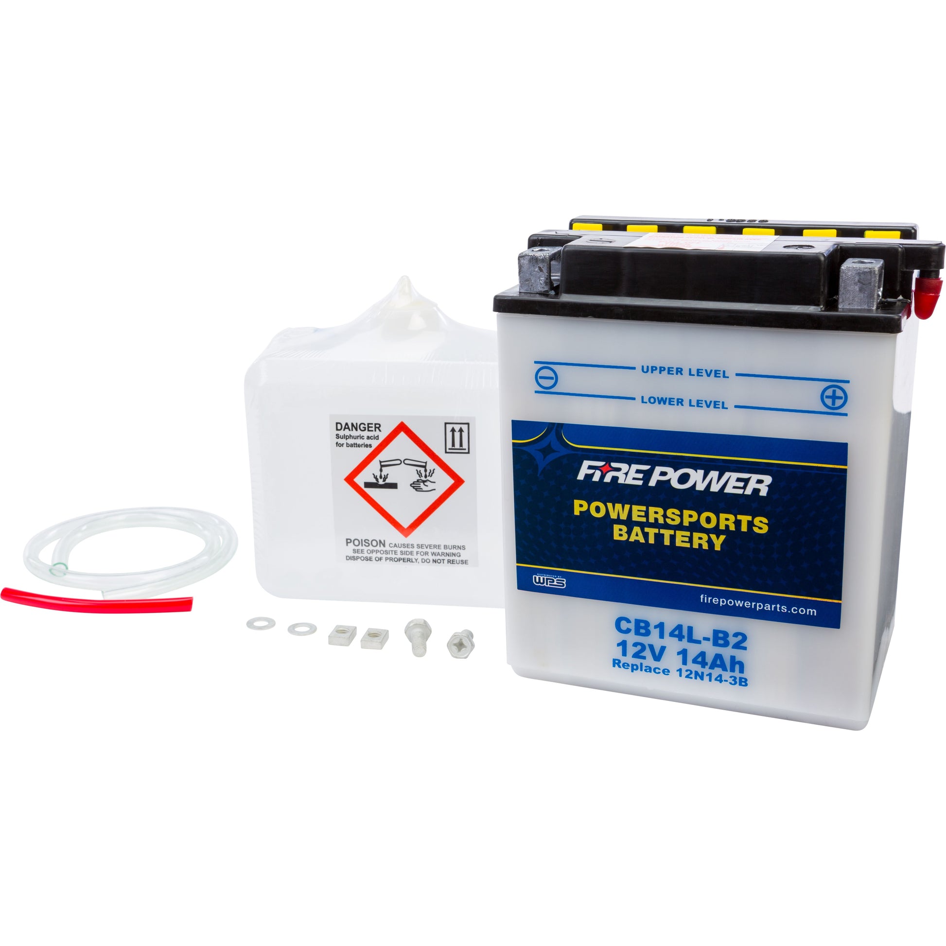 Battery W/Acid Cb14l B2 12v Heavy Duty