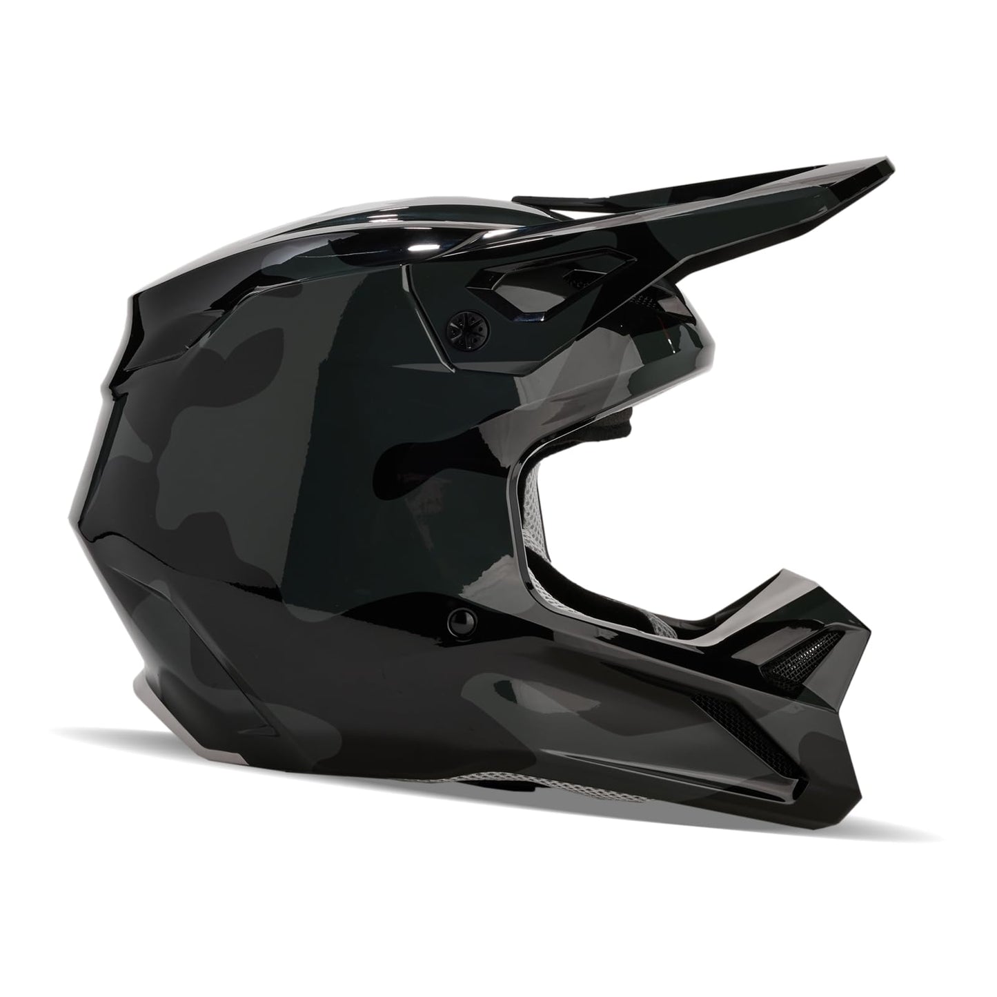 Fox Racing YOUTH V1 MOTOCROSS HELMET, BLACK CAMO 31404-247 - YS