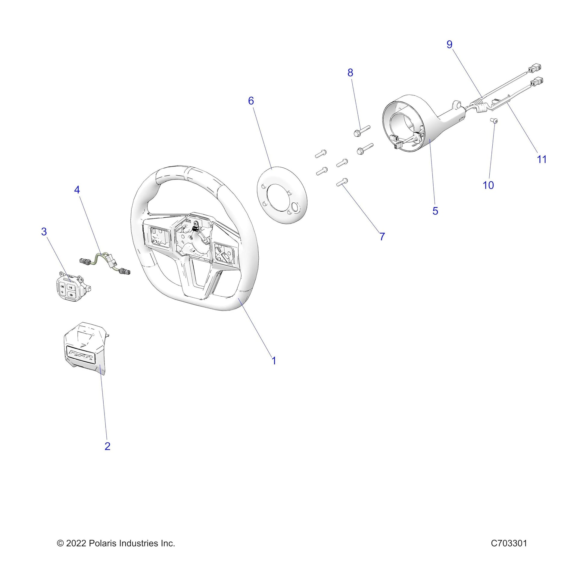 Polaris RZR Coil Assembly, Genuine OEM Part 2414807, Qty 1