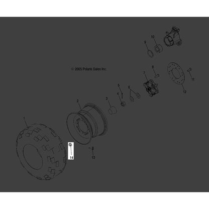 Polaris ATV Flange Nut, Genuine OEM Part 7547237, Qty 1