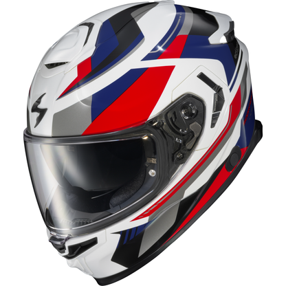Exo Eclipse Full Face Helmet Lunar White/Red/Blue Lg