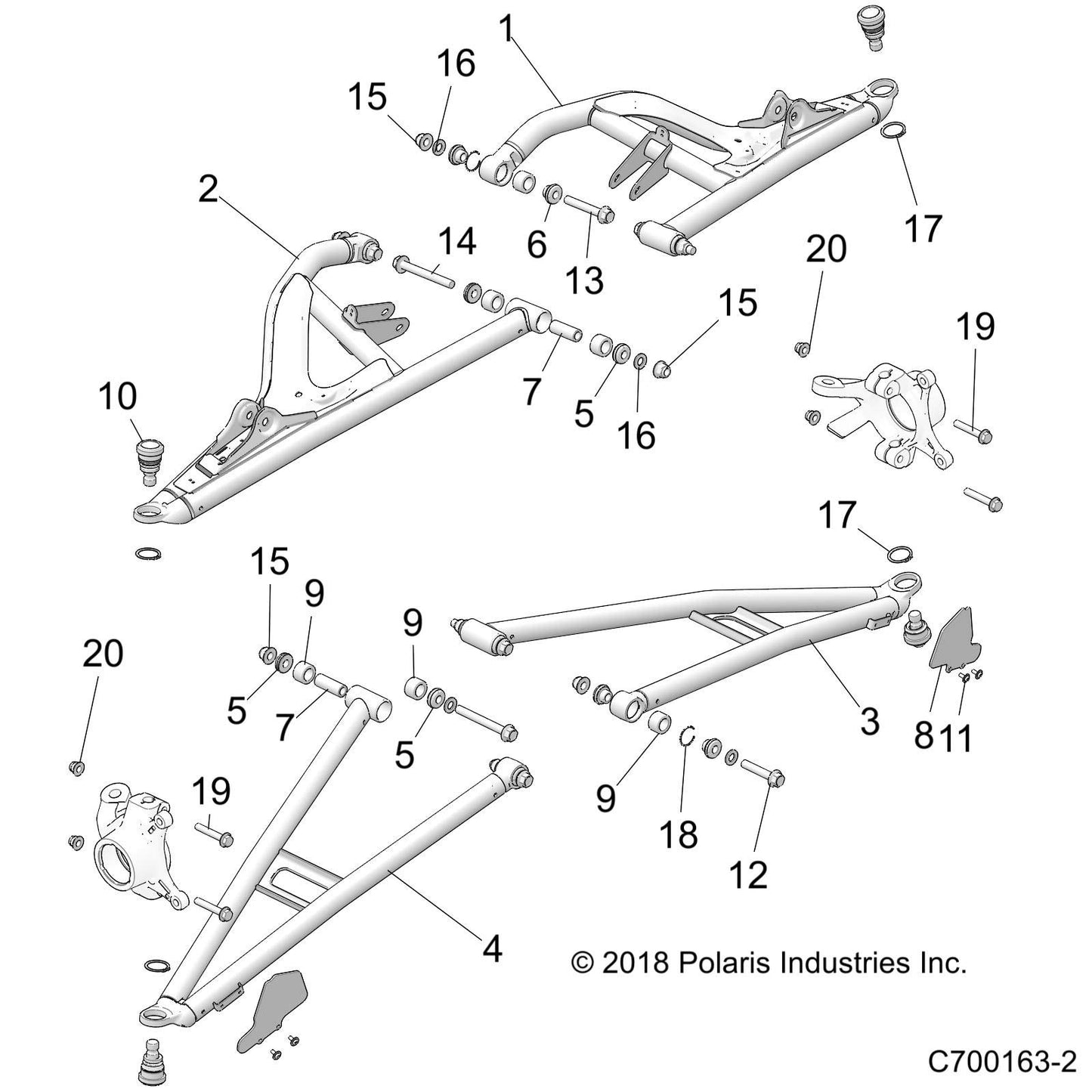 Polaris RZR Control Arm Weld, Upper, Front, Right,72, Red, Genuine OEM Part 1024461-293, Qty 1