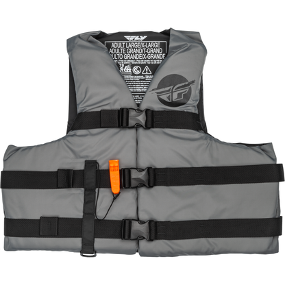 Nylon Flotation Vest Grey/Black Lg/Xl