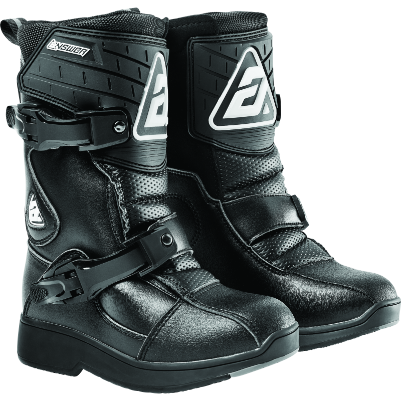 Answer Peewee Boot Black Youth Size - 12