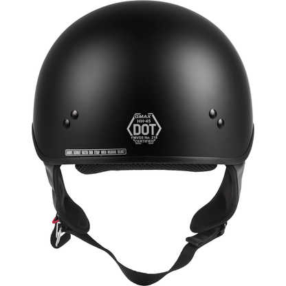 Hh 45 Half Helmet Naked Matte Black Lg
