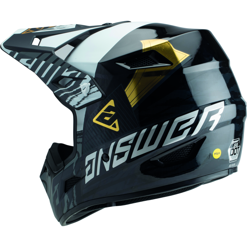 Answer AR3 Ronin Helmet Black/White/Gold - Small