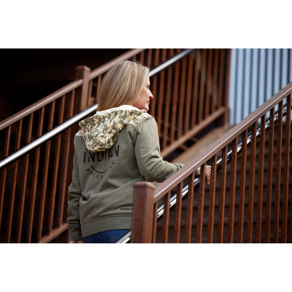
                      
                        Indian Motorcycle Women's Stencil Block Icon Hoodie, Khaki - S - 286297702
                      
                    