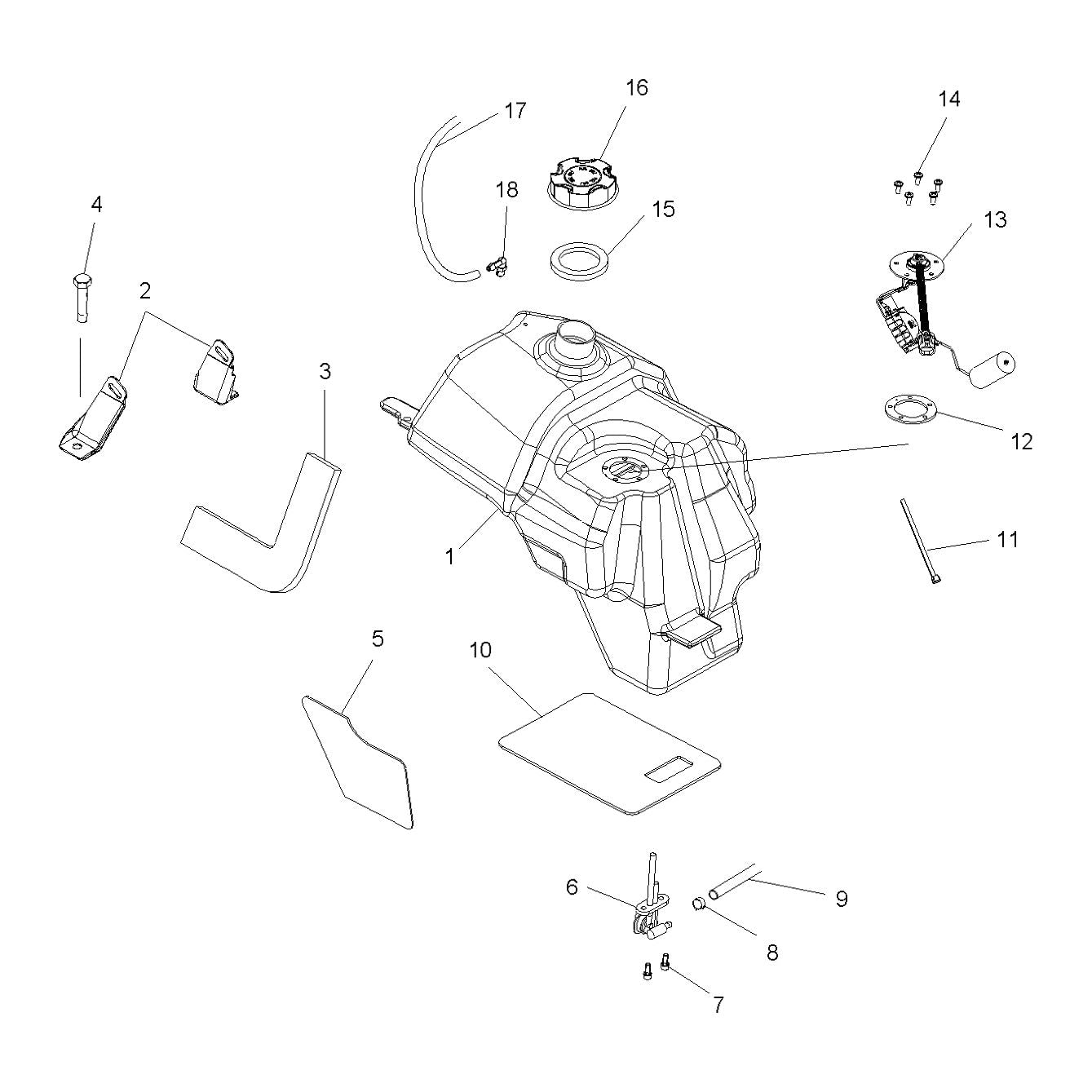 Polaris ATV On/Off/Reserve Fuel Valve, Genuine OEM Part 7052331, Qty 1