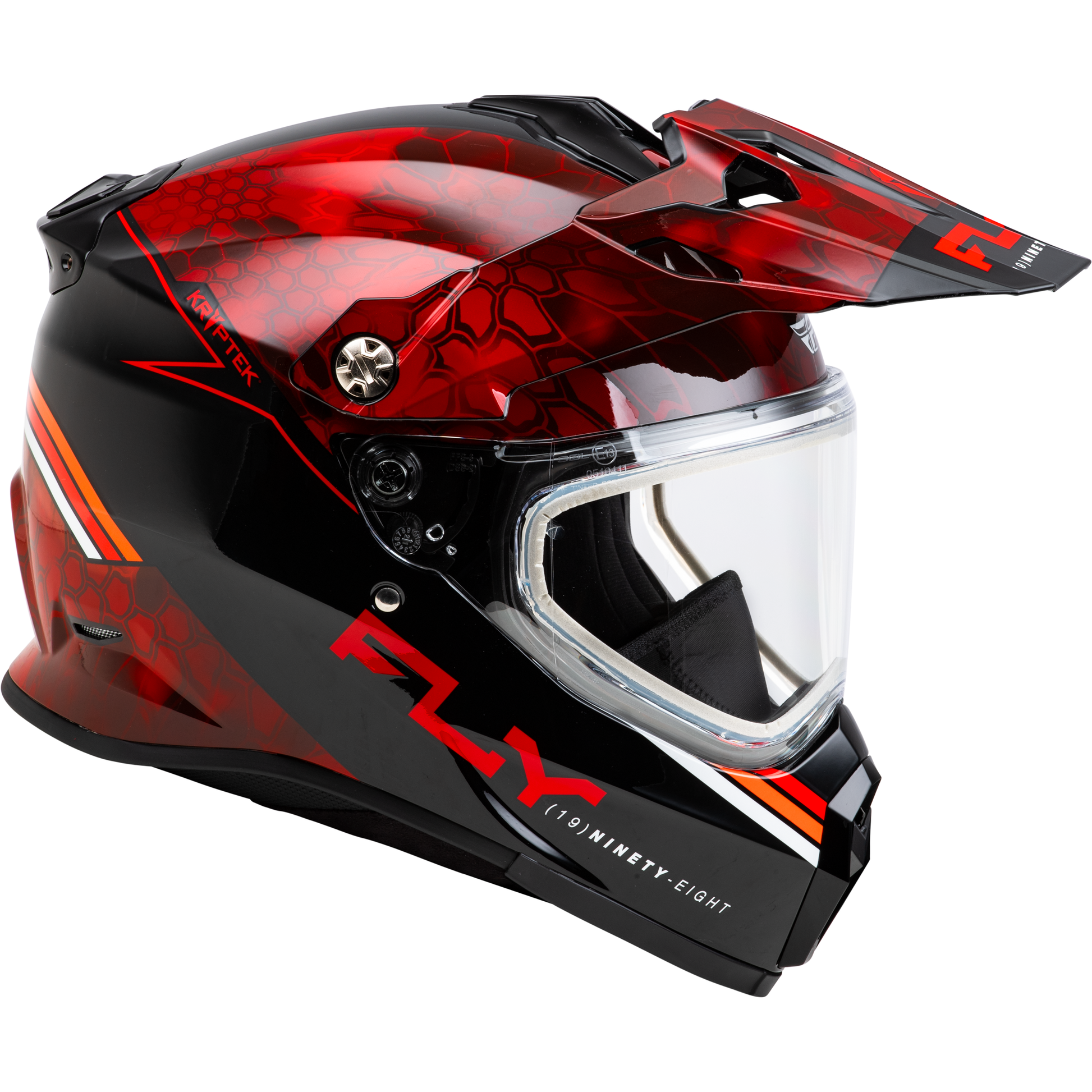Trekker Cw Conceal Helmet Dual Shld Red/Black Md