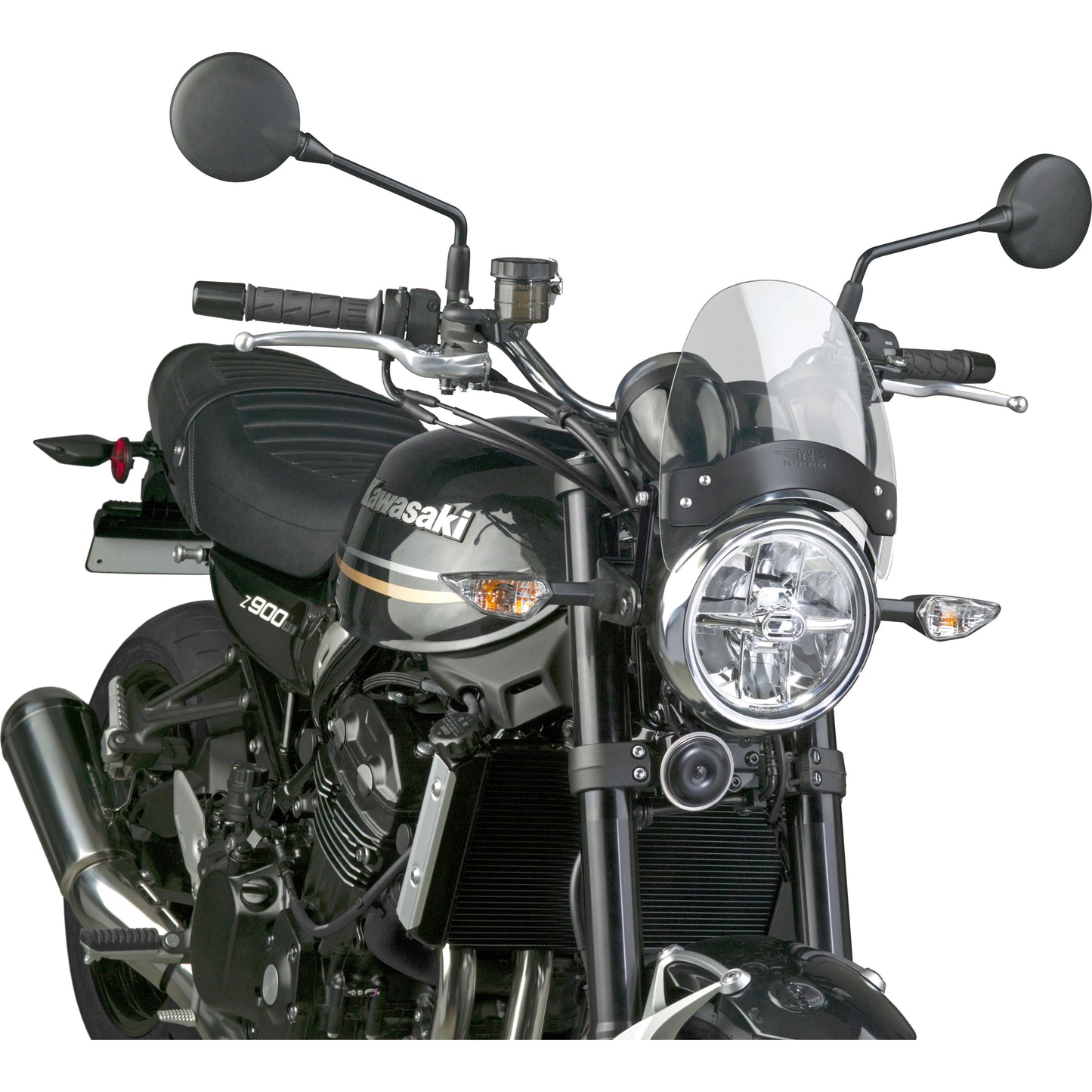 Flyscreen Windscreen Smoke Black Hardware