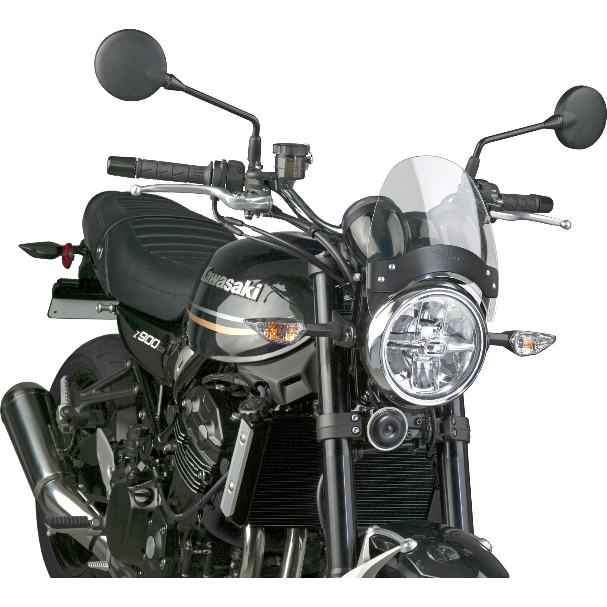 Flyscreen Windscreen Smoke Black Hardware