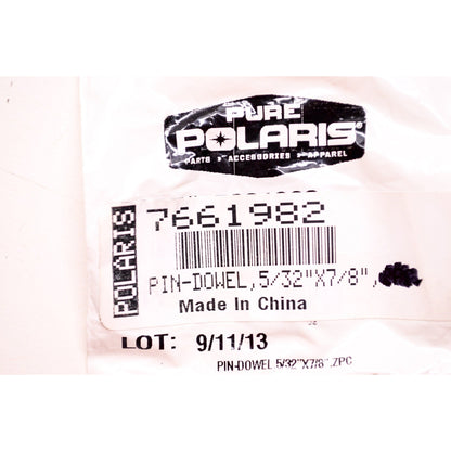 Polaris ATV Dowel Pin, 5/32 in x 7/8 in, Genuine OEM Part 7661982, Qty 1