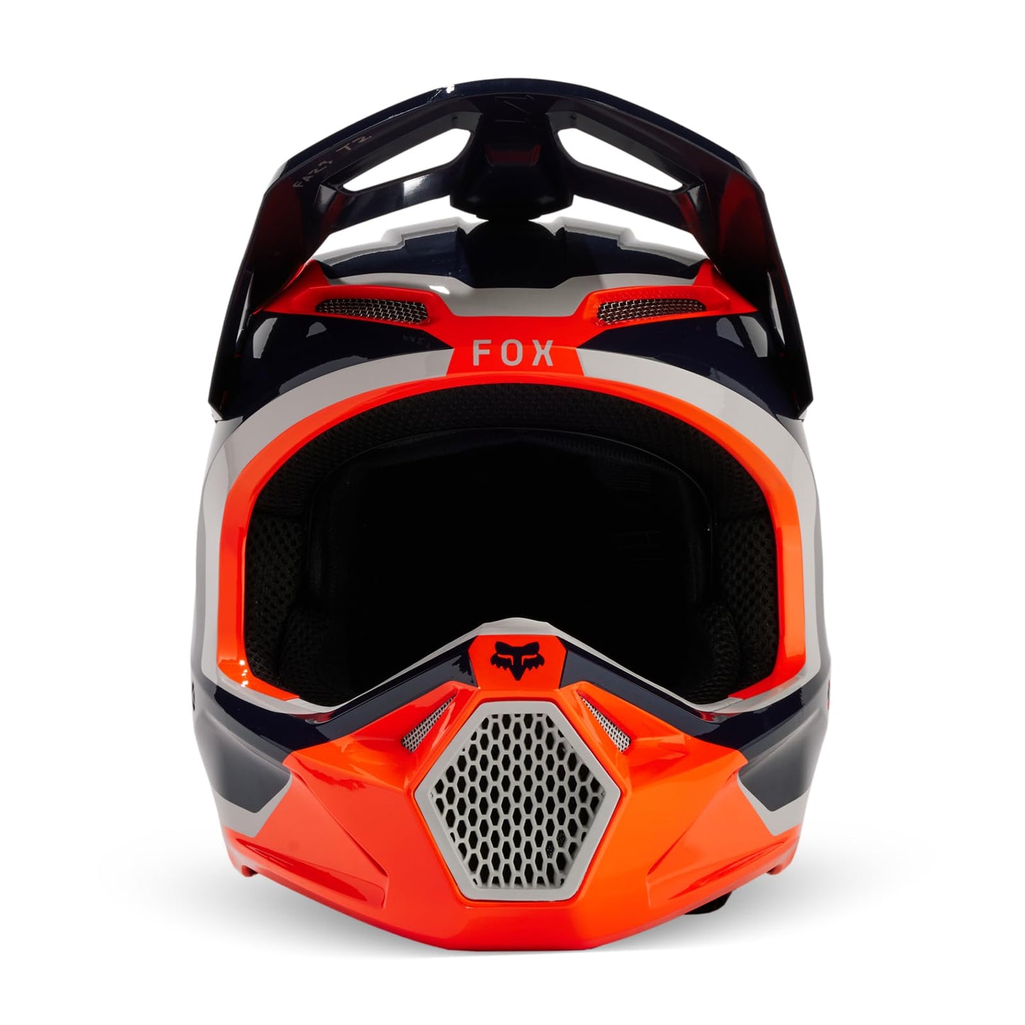Fox Racing V1 MOTOCROSS HELMET, NITRO FLO ORANGE, Large
