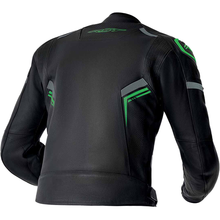 S1 D3o Leather Jacket Blk/Gry/Flo Grn Lg