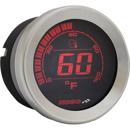 Hd 02 Series Gauge Kit Silver Bezel Oil Temp