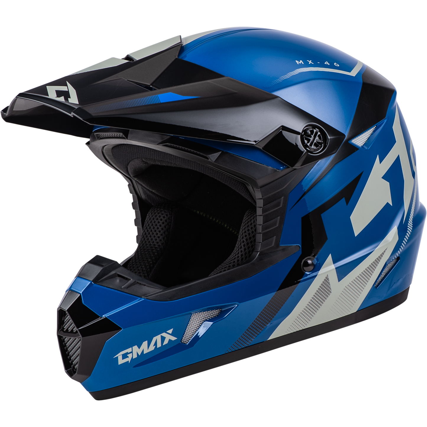 Mx 46 Compound Helmet Blue/Black/Grey Ym
