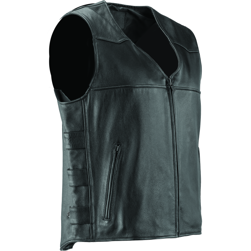 Kuryakyn Leather By River Road Plains Leather Vest Black - Small