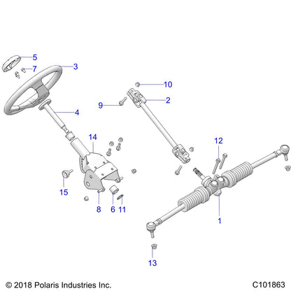 Polaris ATV Gear Box Assembly, Steering, Genuine OEM Part 1824553, Qty 1