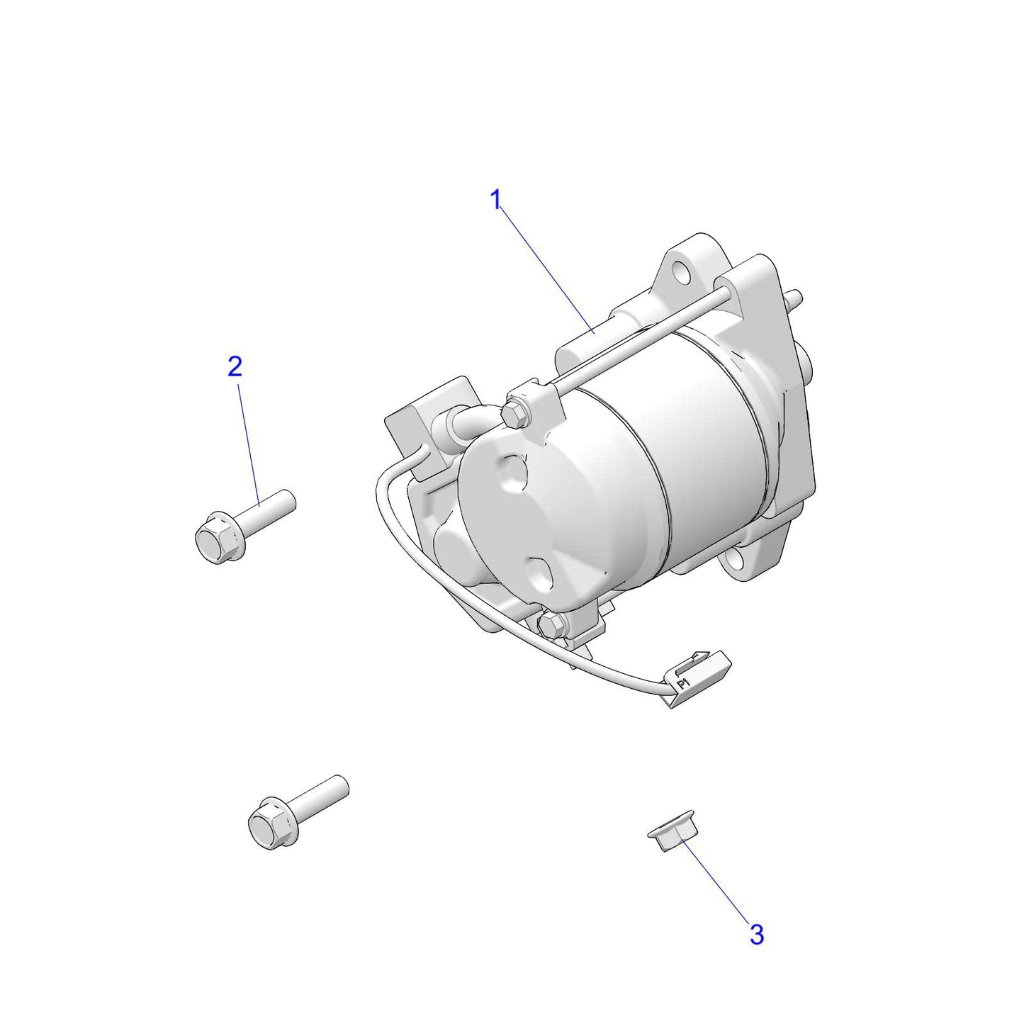 Polaris Off Road Starter Assembly, Genuine OEM Part 3070684, Qty 1